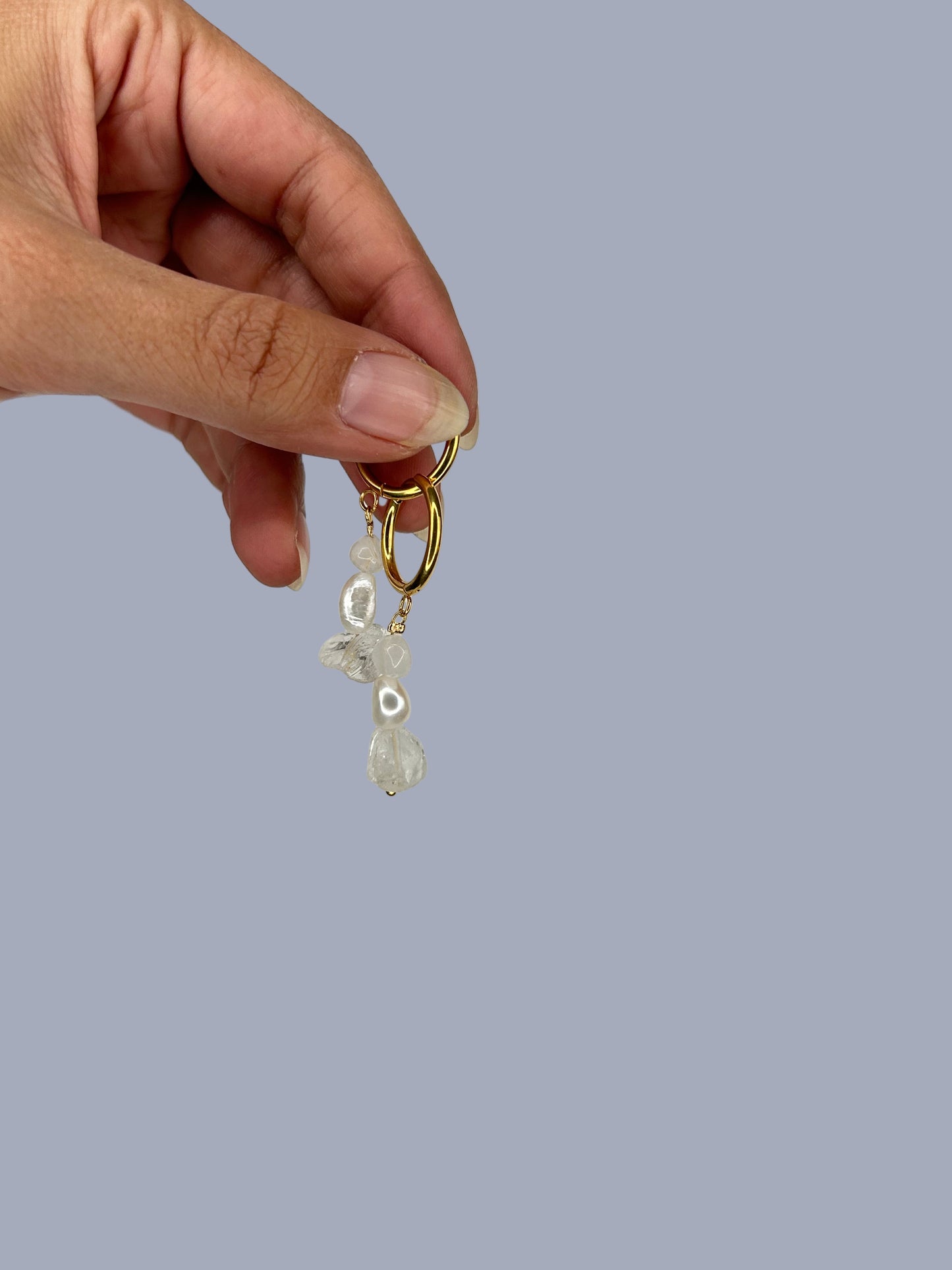 Ohrring Nayla clear gold