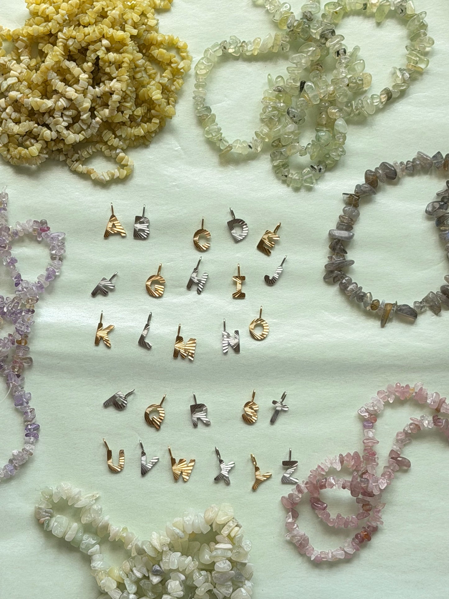 Kette Initial Gem lilac