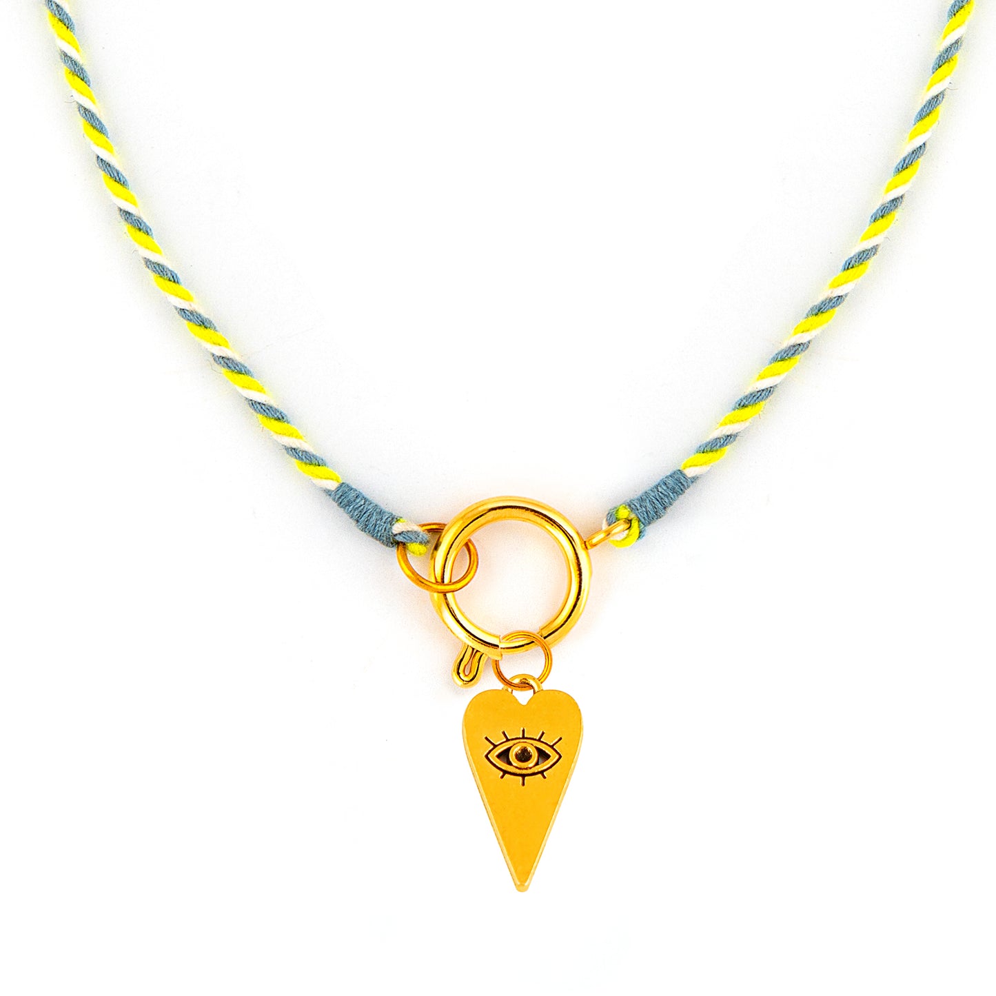 Kette Turnon (neongelb weiß taubenblau)