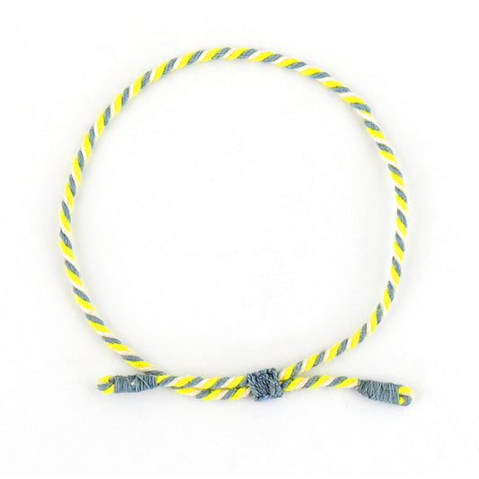 Armband Turnon (neongelb taubenblau weiß)