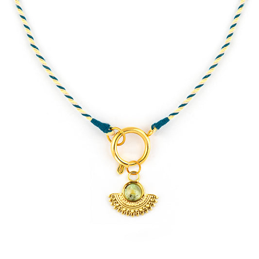 Kette Turnon Lia (petrolgrün-rosa-neongelb-gold)