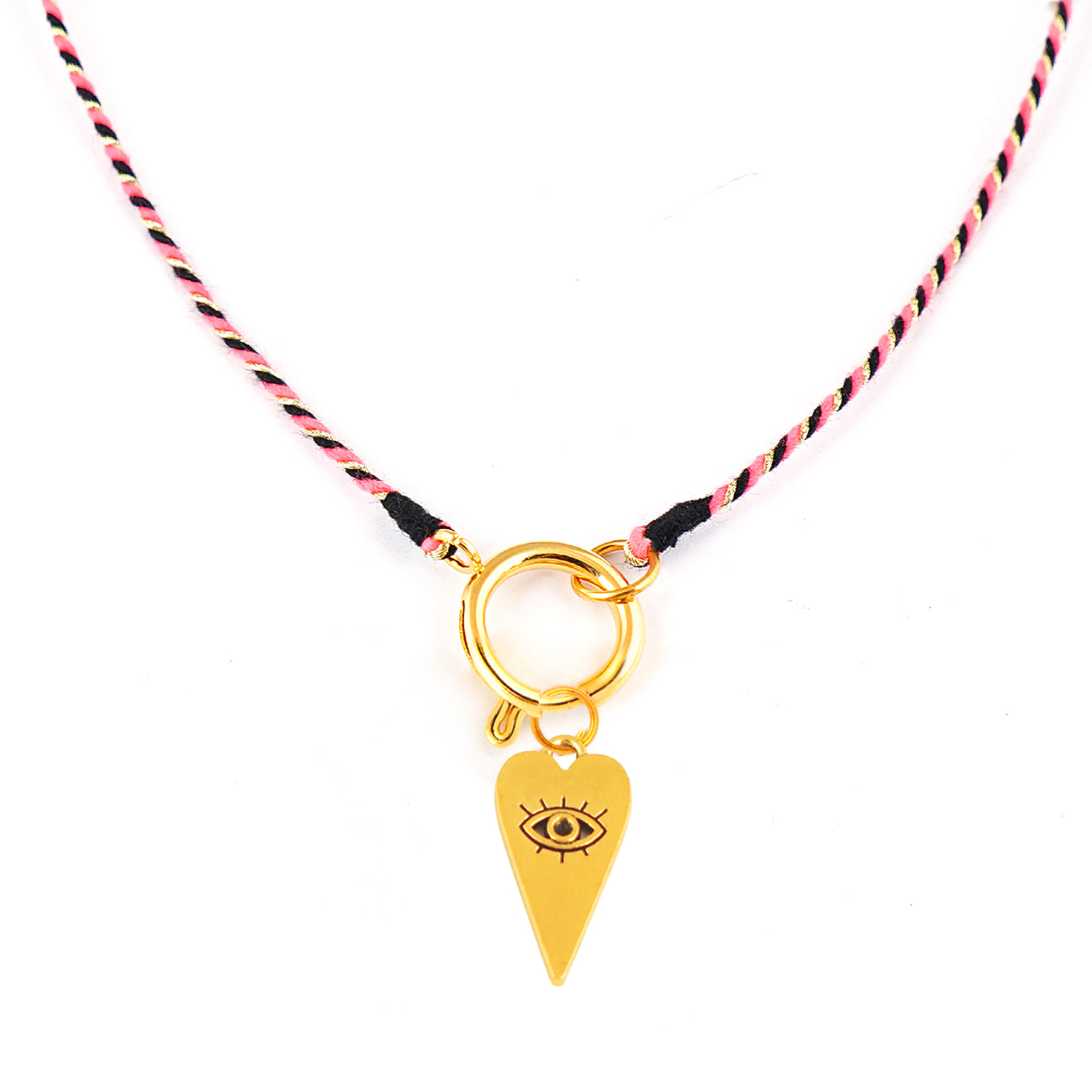 Kette Turnon (schwarz-pink-gold)