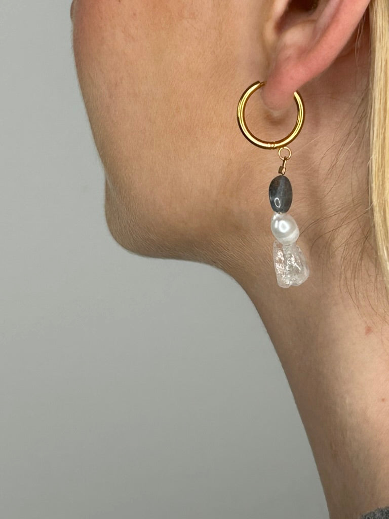 Ohrring Nayla grey gold