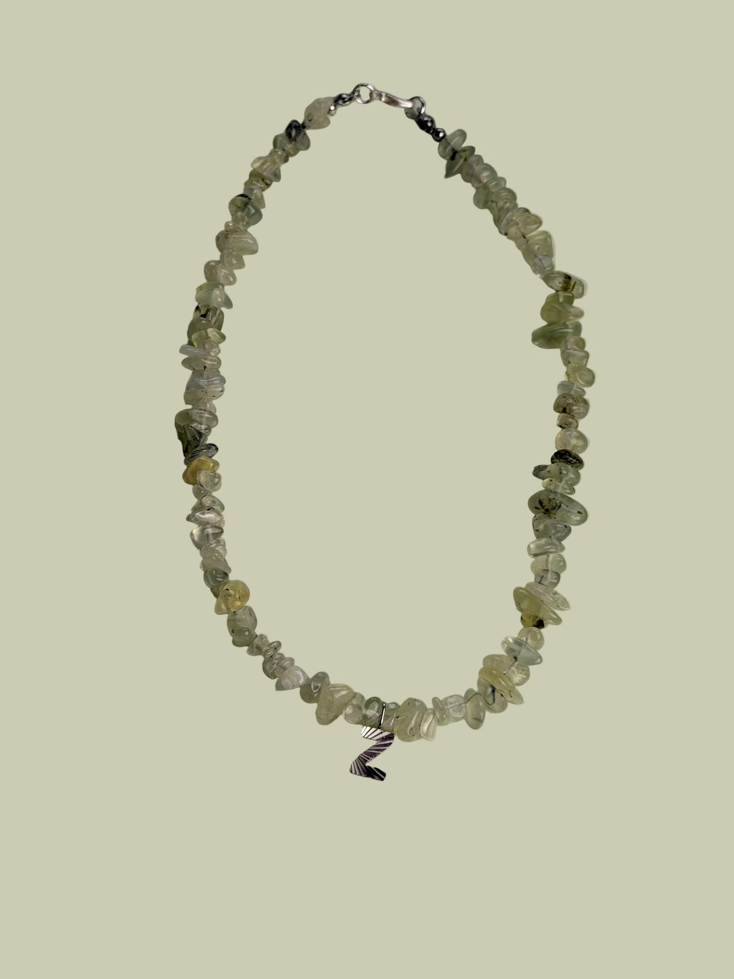 Kette Initial Gem green