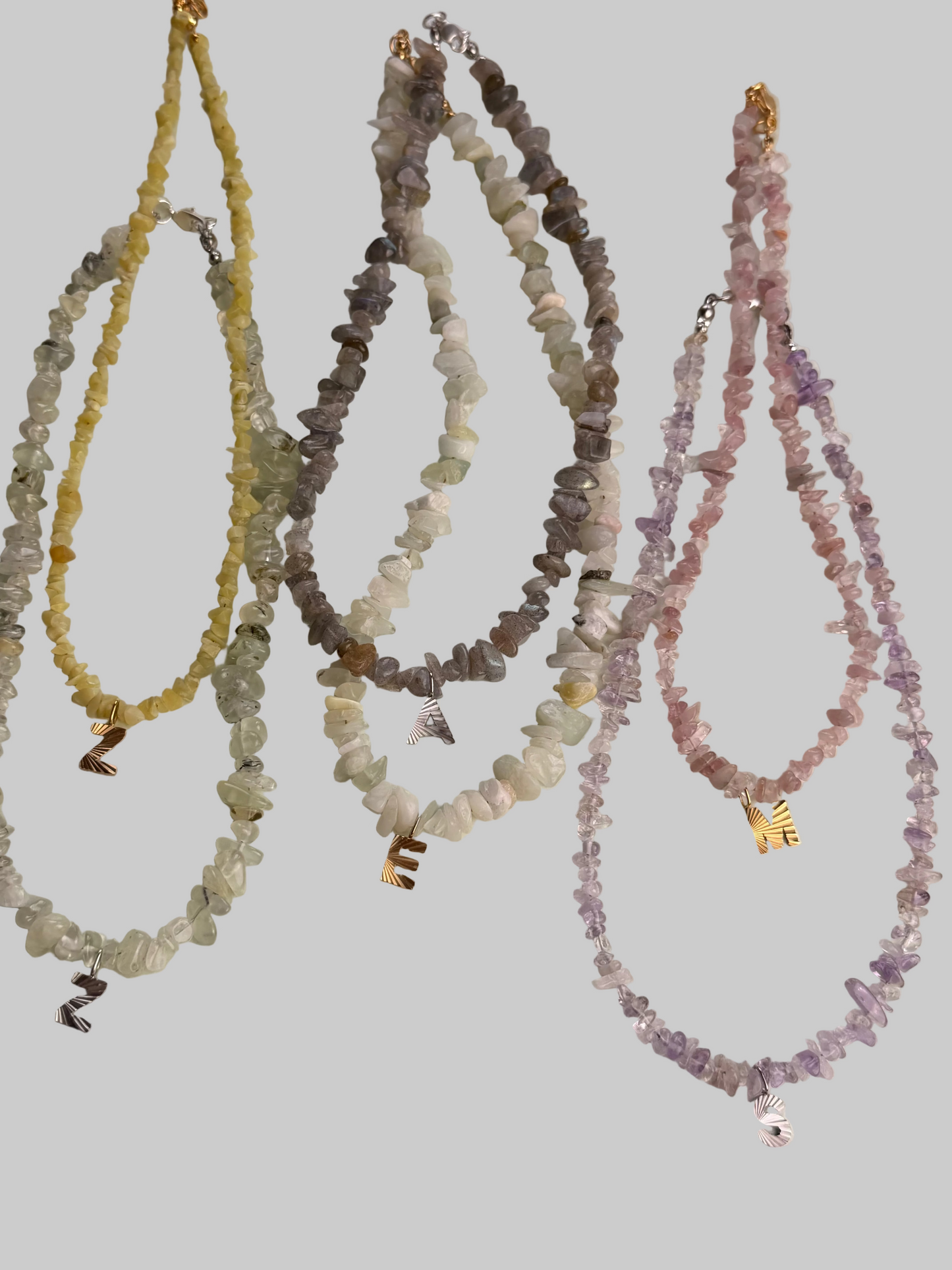 Kette Initial Gem lilac