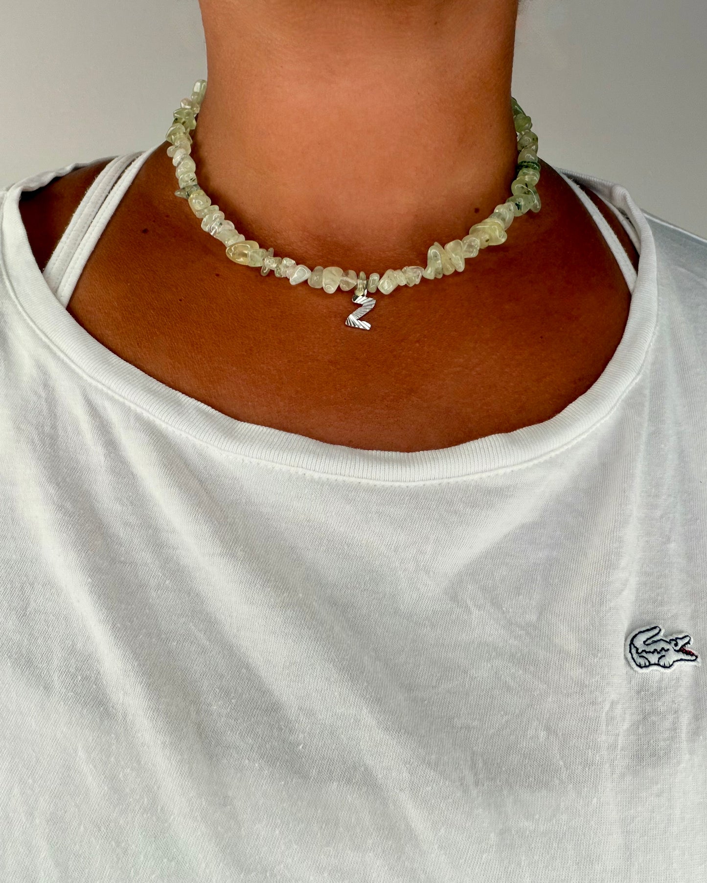 Kette Initial Gem green