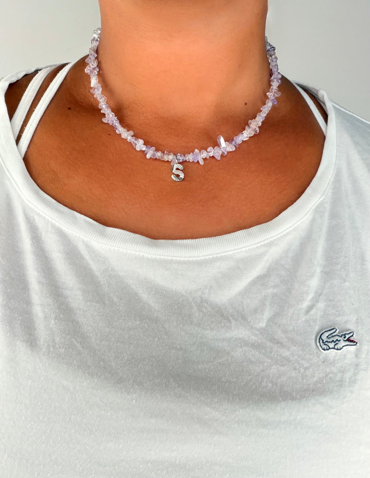 Kette Initial Gem lilac