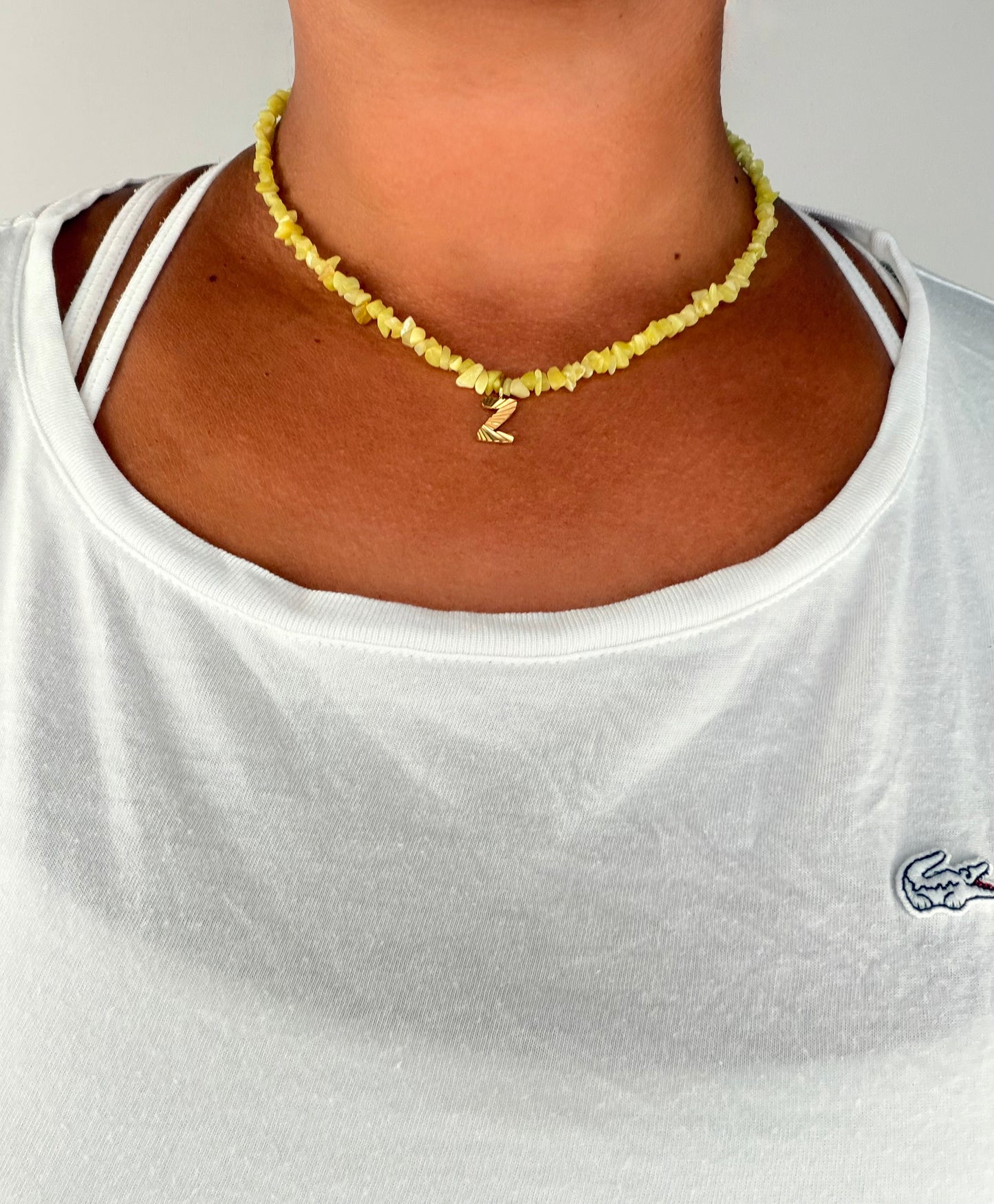 Kette Initial Gem yellow