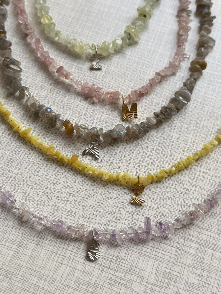 Kette Initial Gem lilac