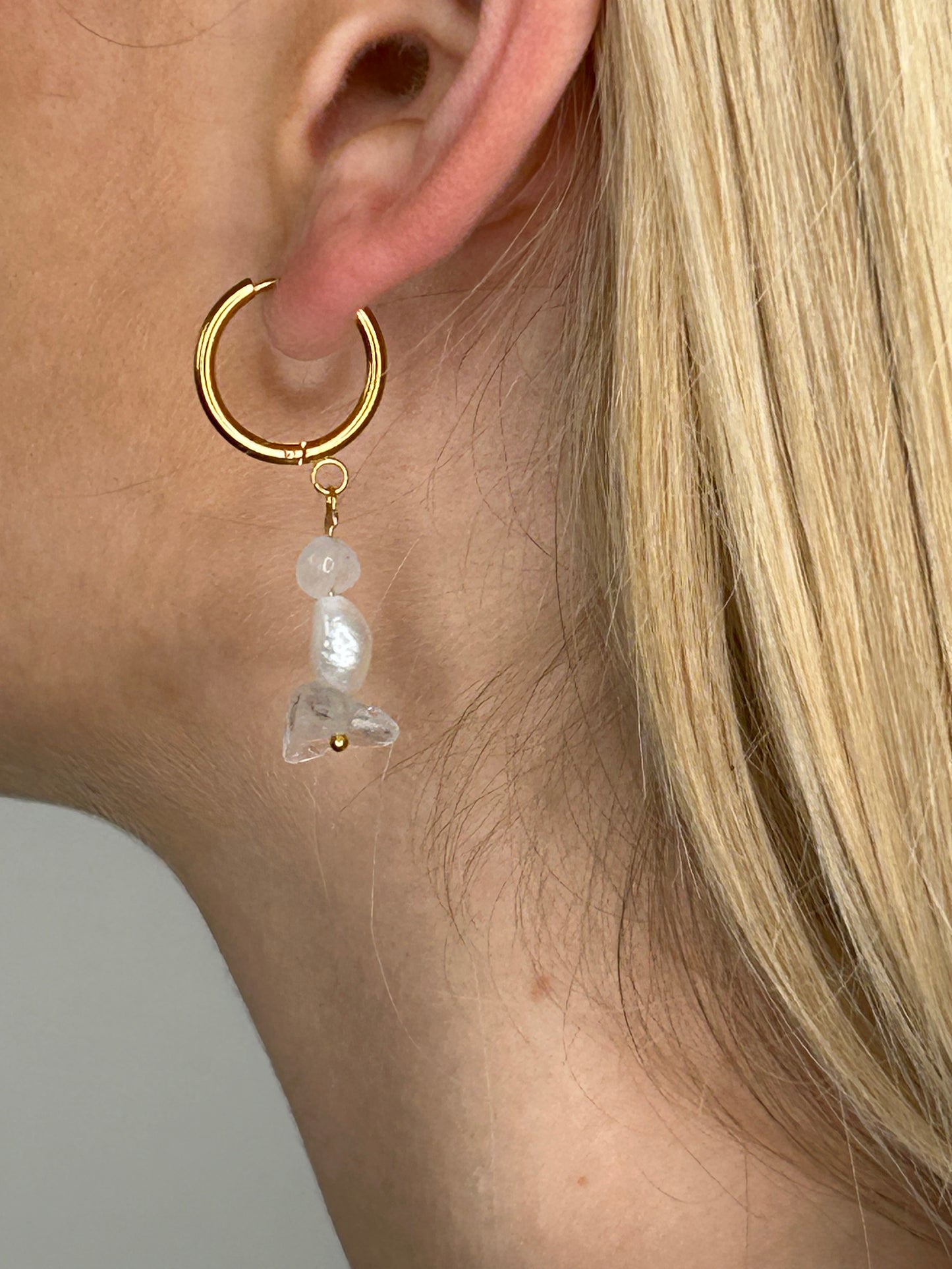 Ohrring Nayla clear gold