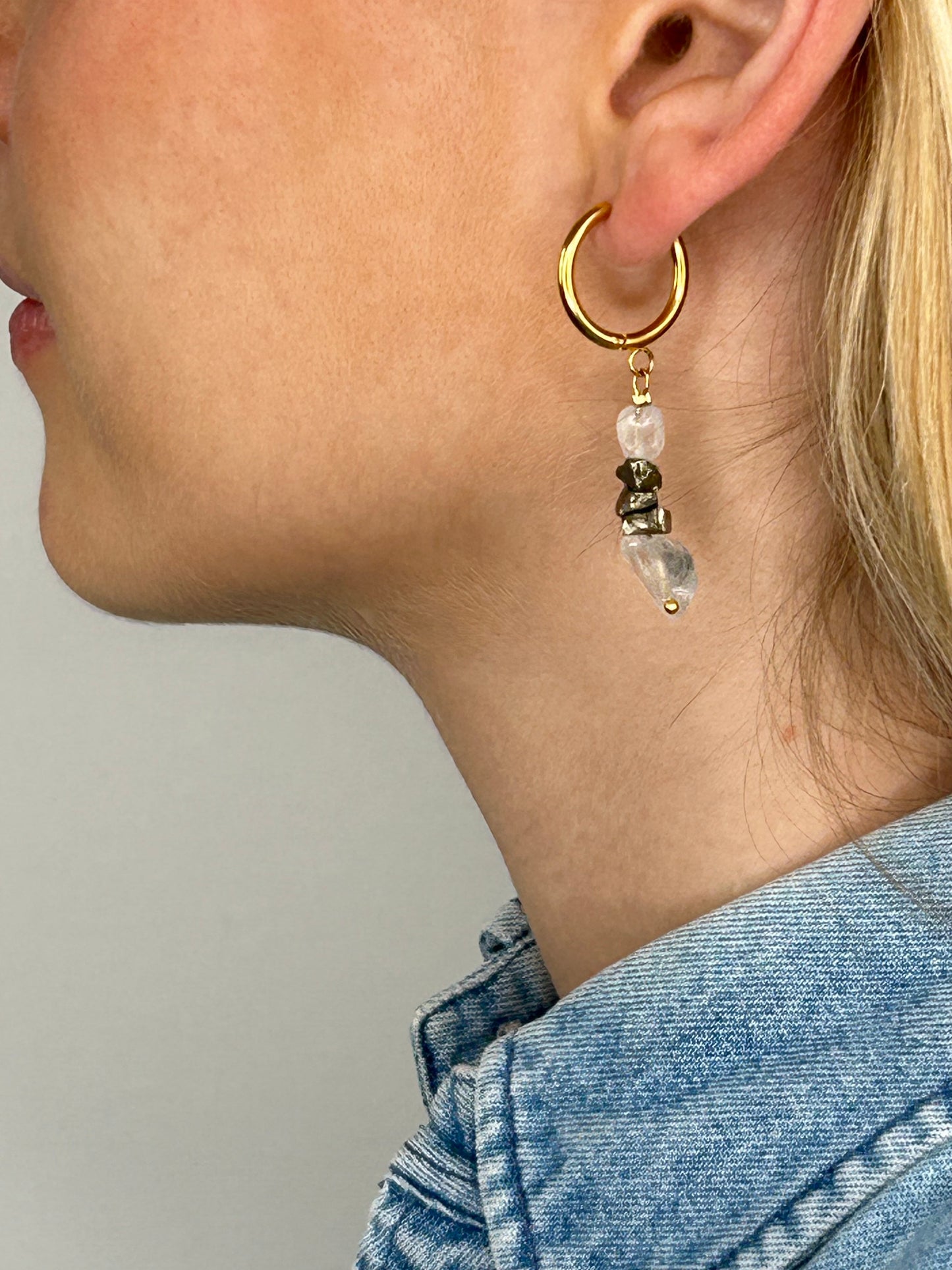 Ohrring Nayla pyrit gold