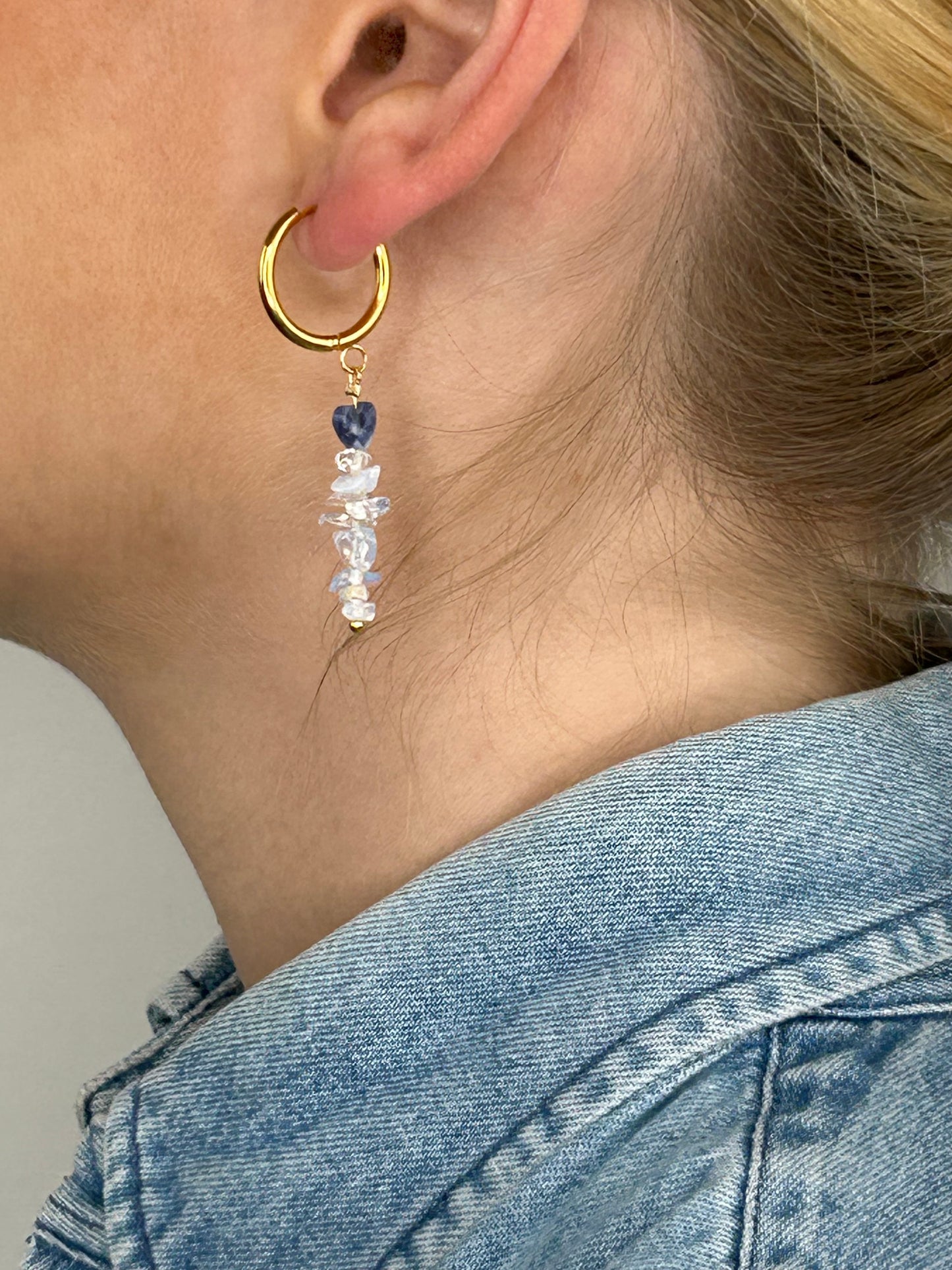 Ohrring Madiha lapis gold