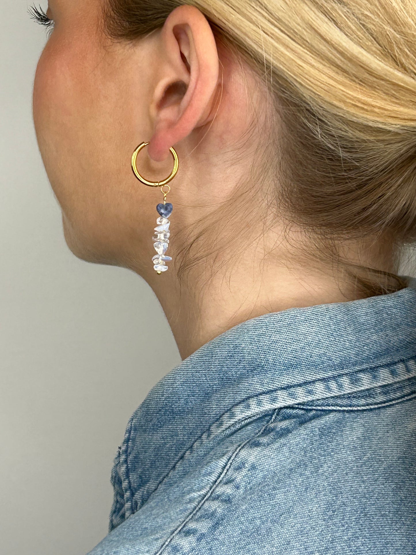 Ohrring Madiha lapis gold