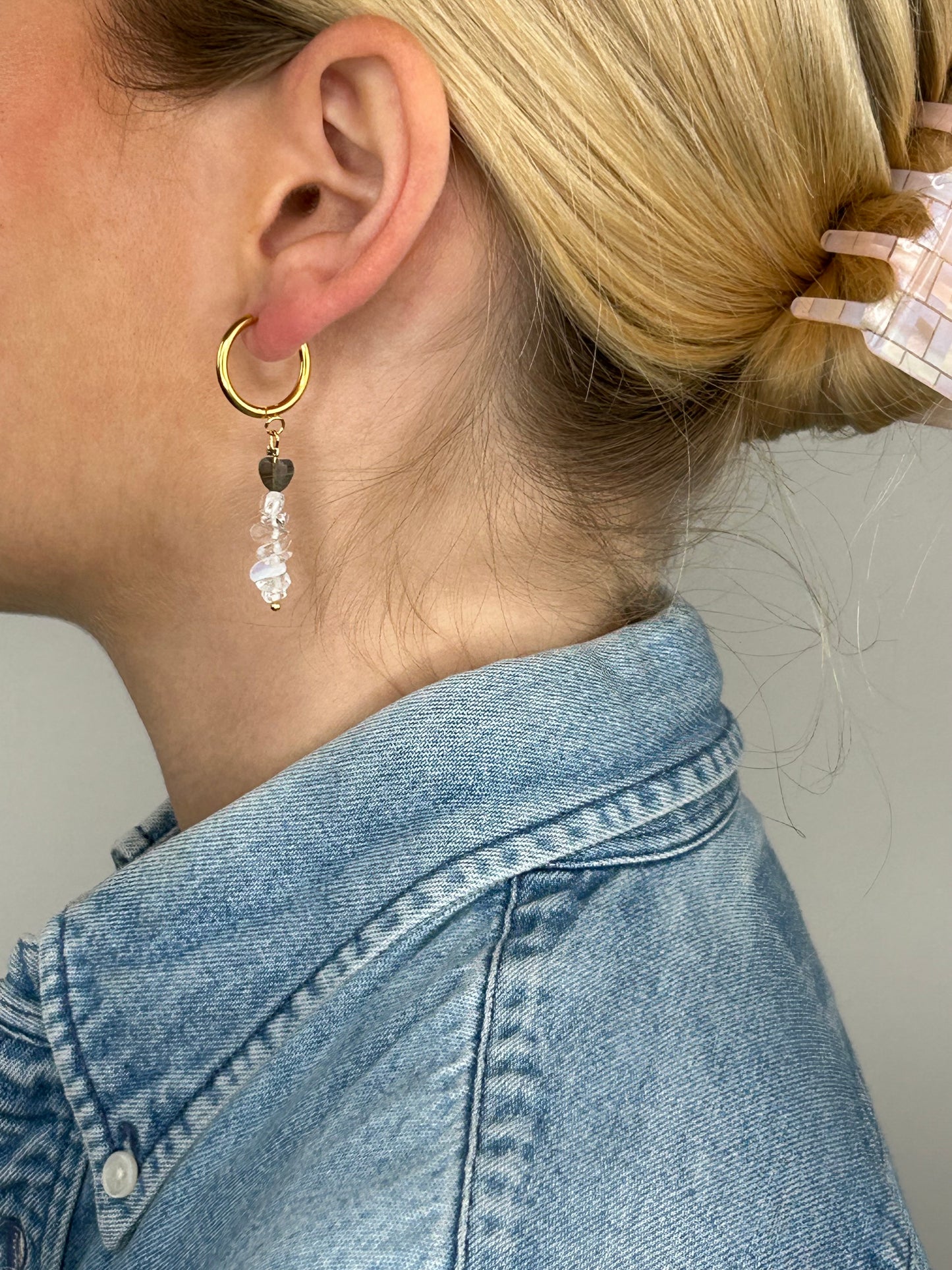 Ohrring Madiha grey gold