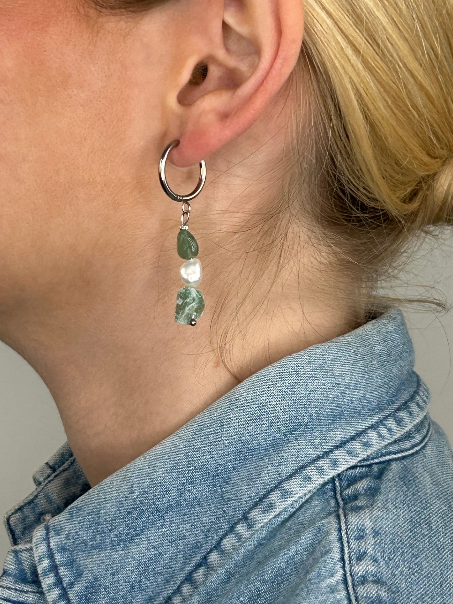 Ohrring Nayla aventurine silver