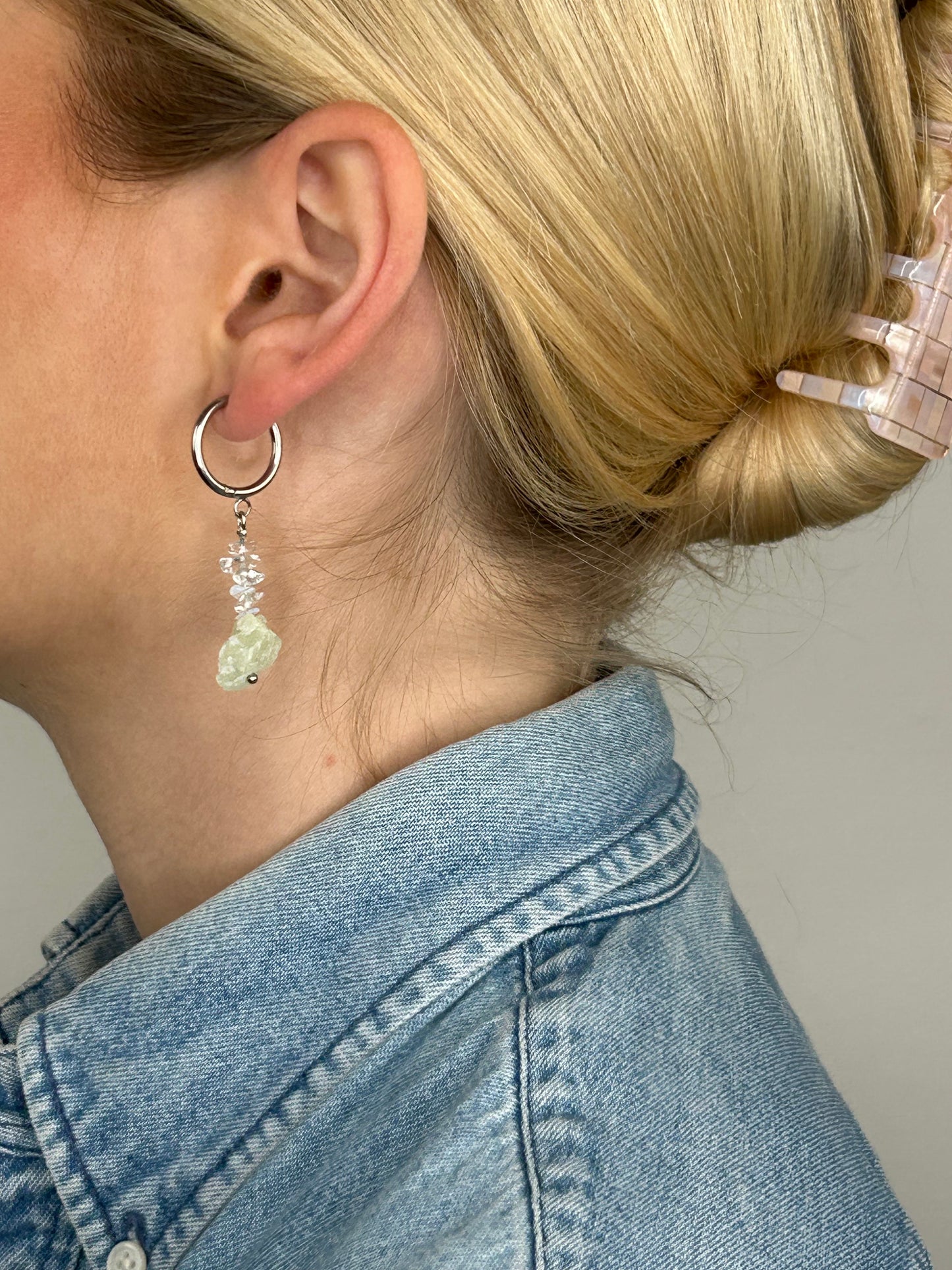 Ohrring Sumaya light matcha silber