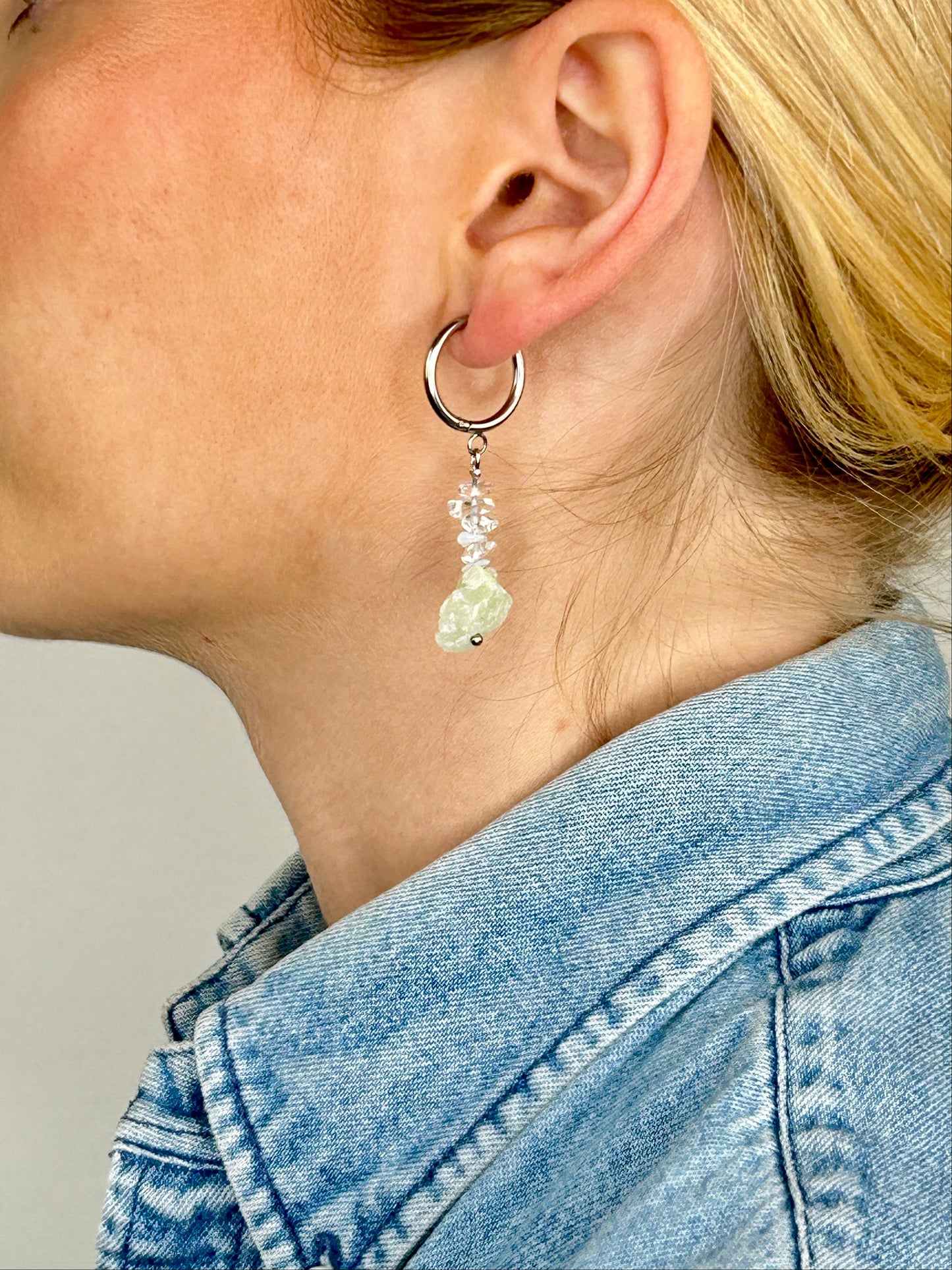 Ohrring Sumaya light matcha silber