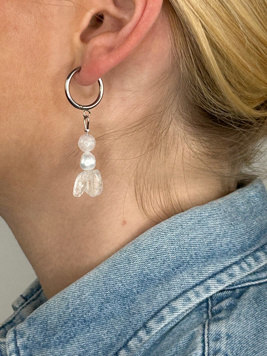 Ohrring Nayla clear silver