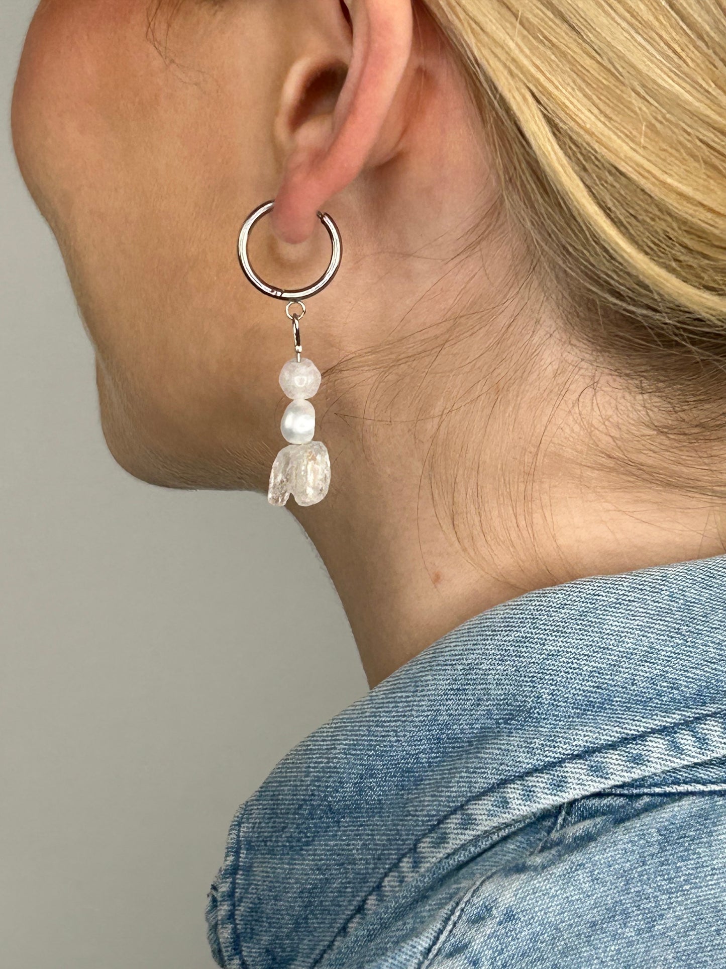 Ohrring Nayla clear silver