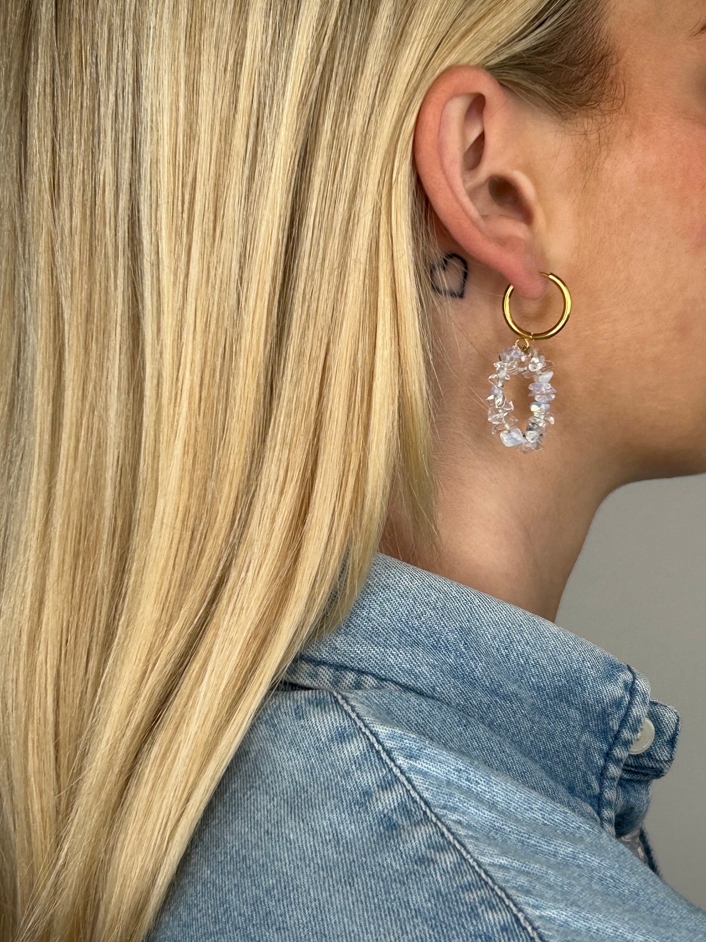 Ohrring Crystal ring gold