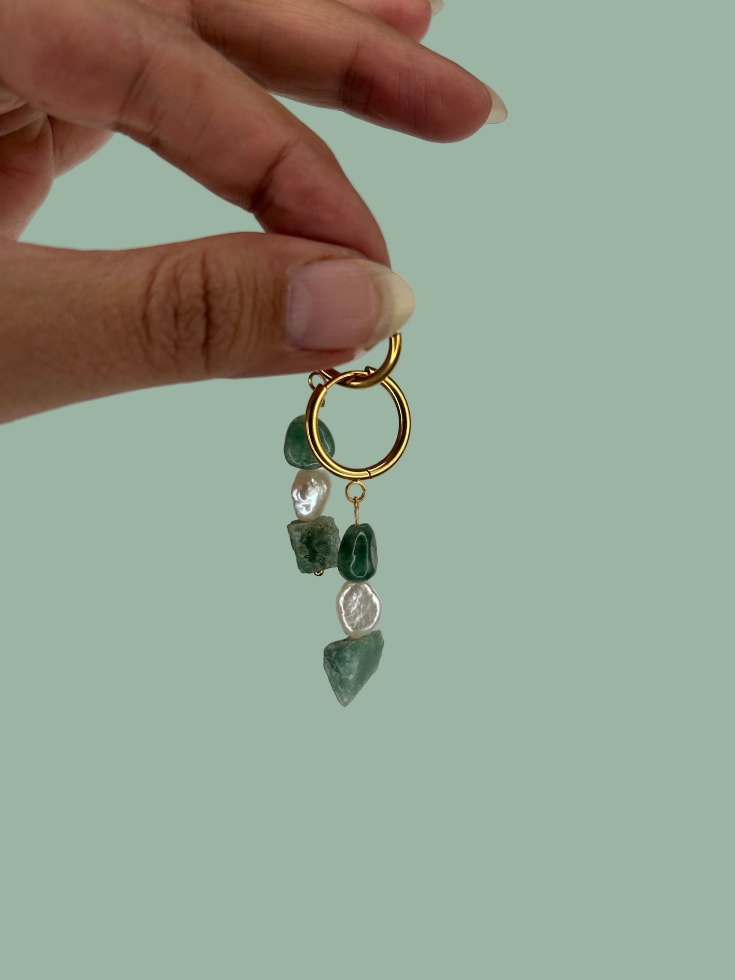 Ohrring Nayla aventurine gold