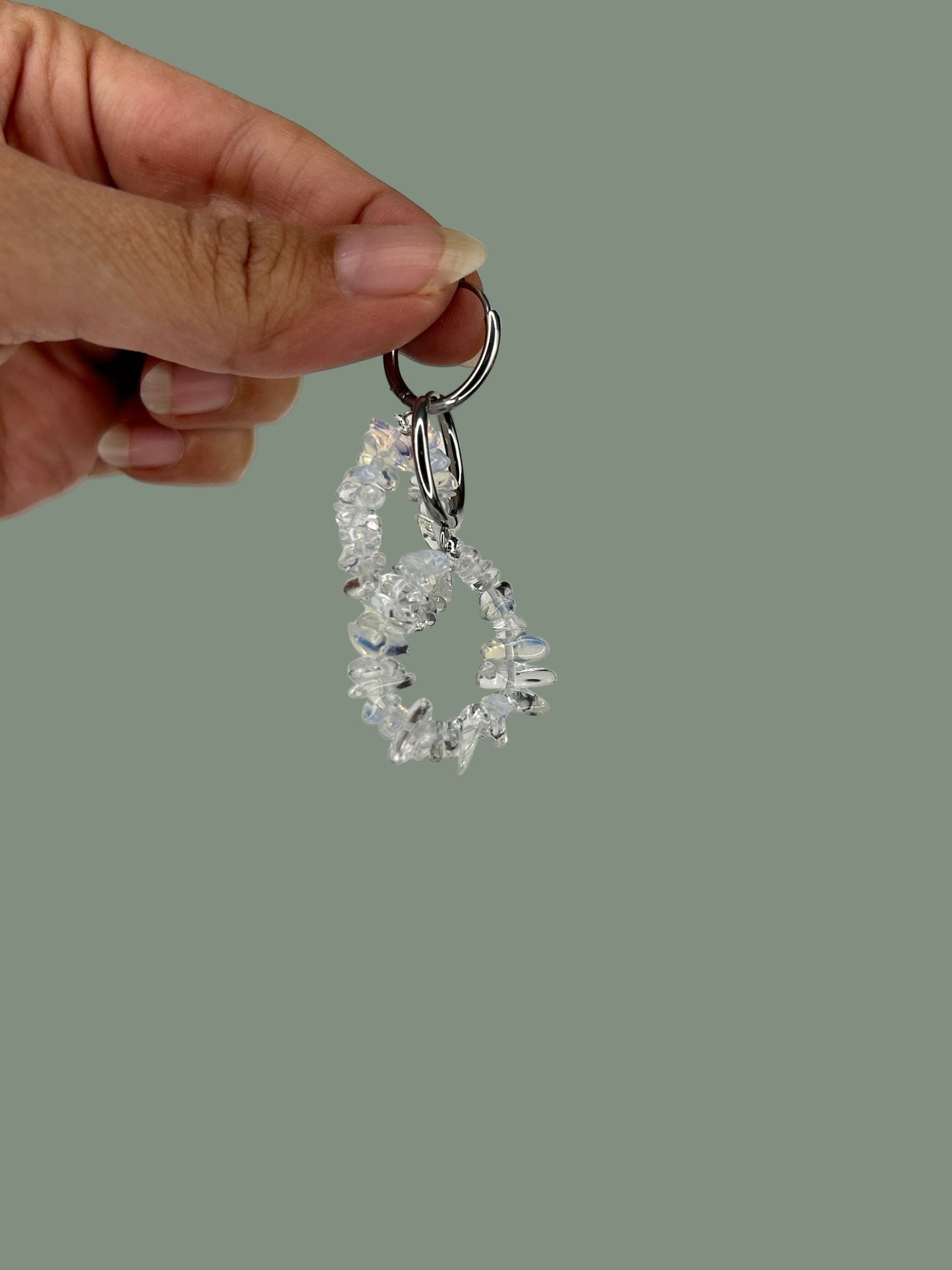 Ohrring Crystal ring silver