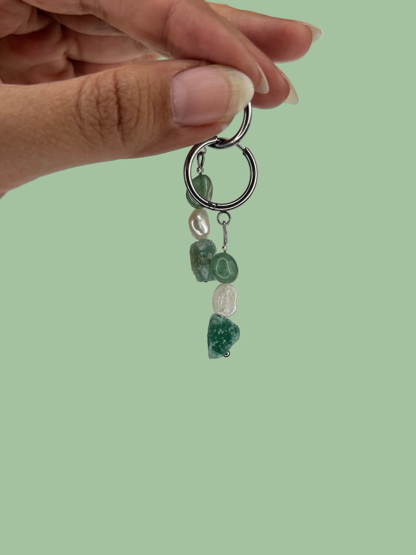 Ohrring Nayla aventurine silver