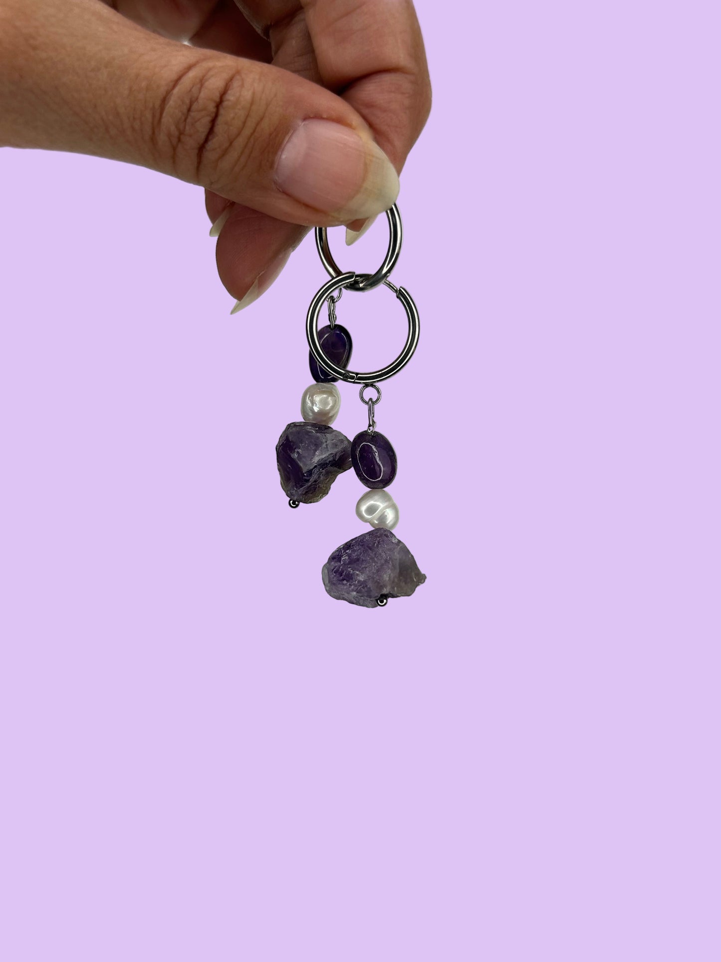 Ohrring Nayla lilac silver