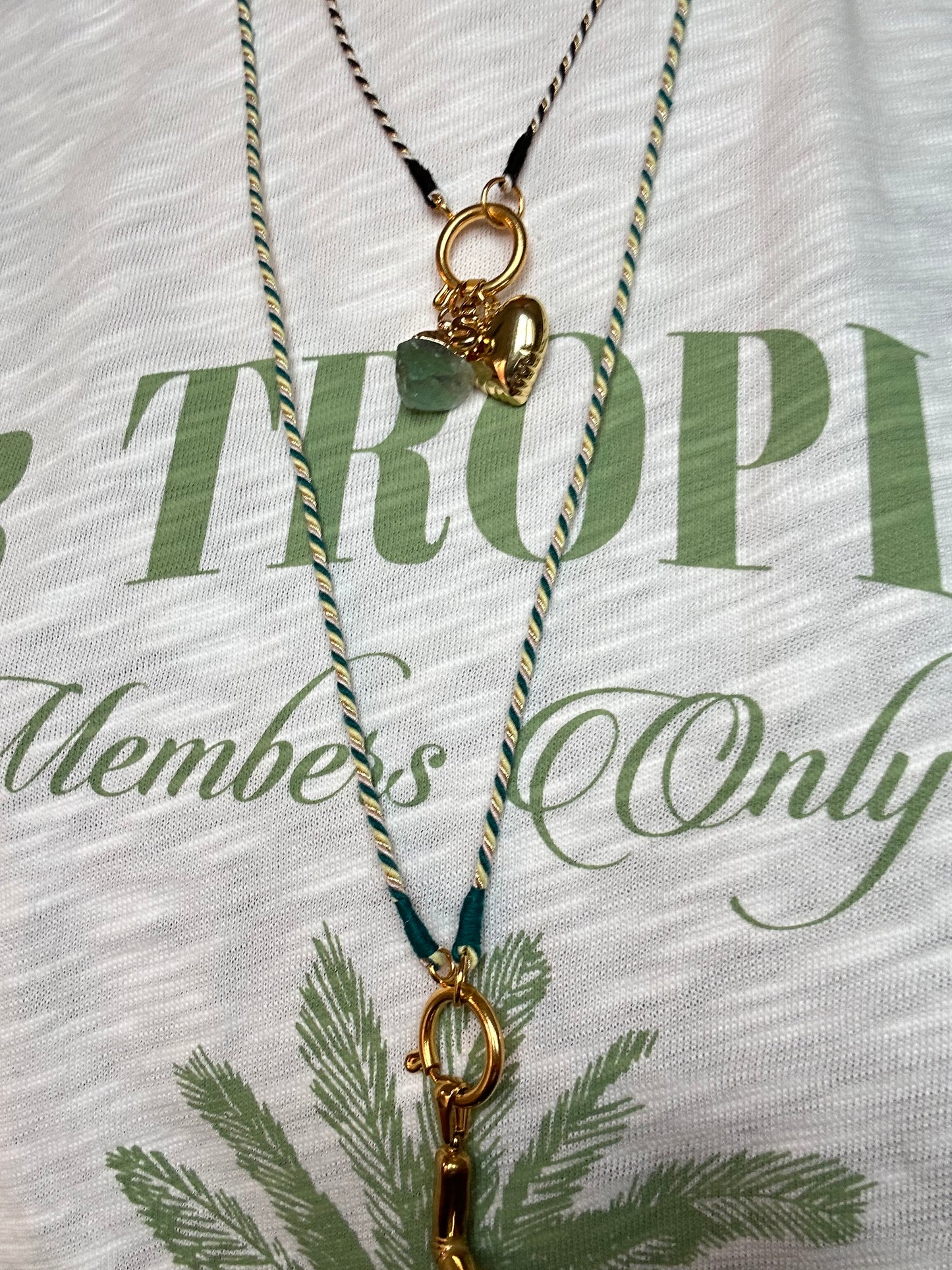 Kette Turnon Lia (petrolgrün-rosa-neongelb-gold)