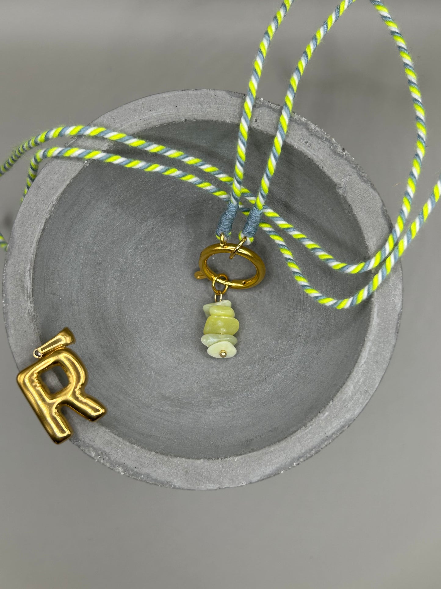 Kette Turnon (neongelb weiß taubenblau)