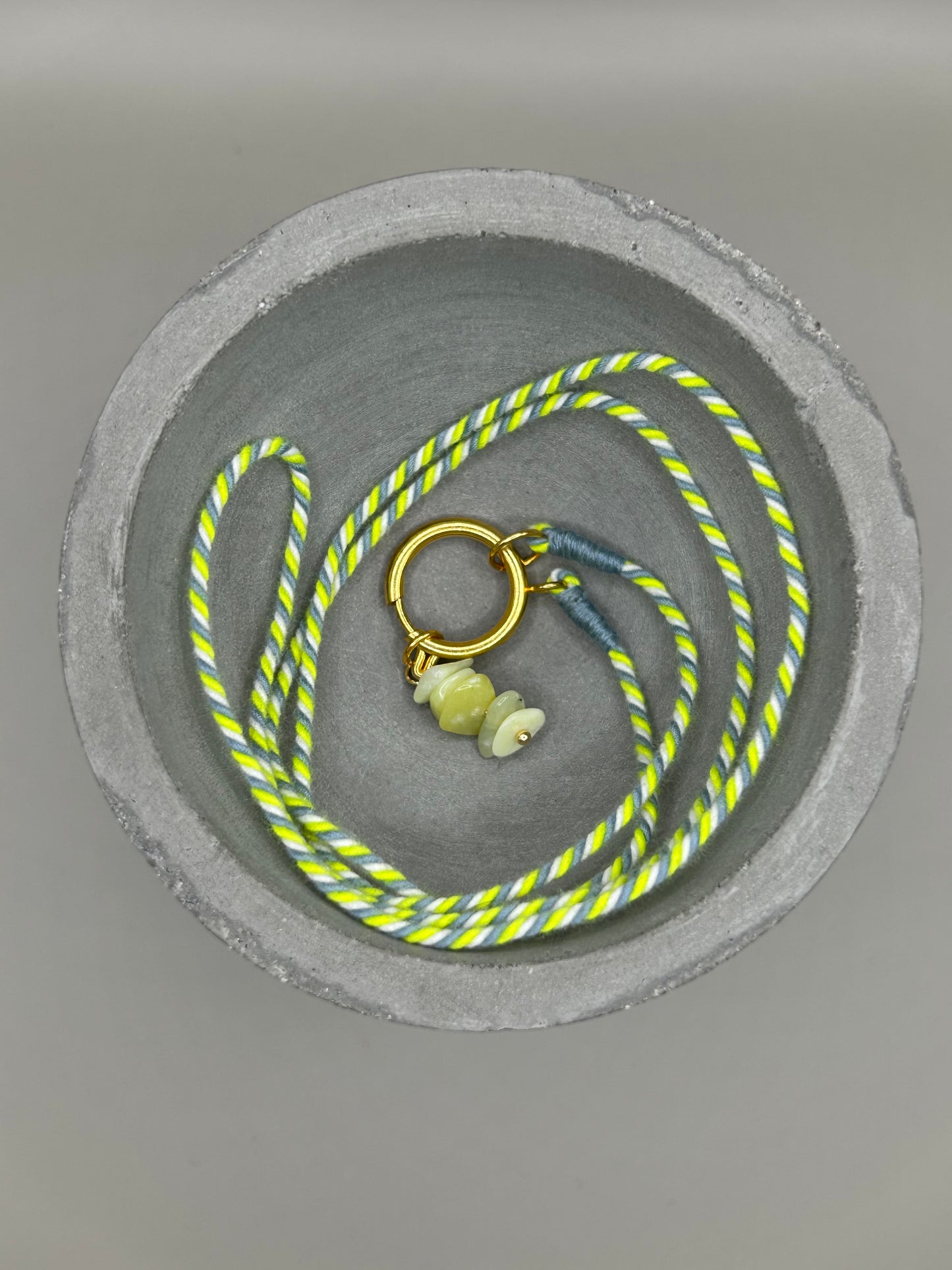 Kette Turnon (neongelb weiß taubenblau)