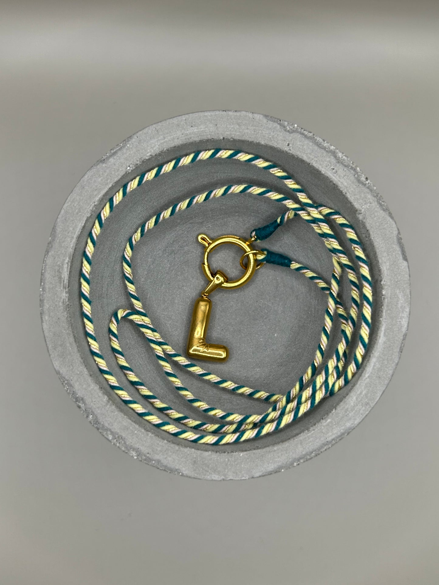 Kette Turnon Lia (petrolgrün-rosa-neongelb-gold)