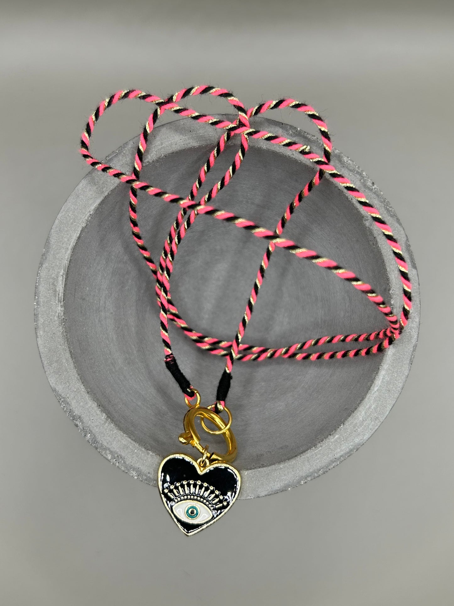 Kette Turnon (schwarz-pink-gold)