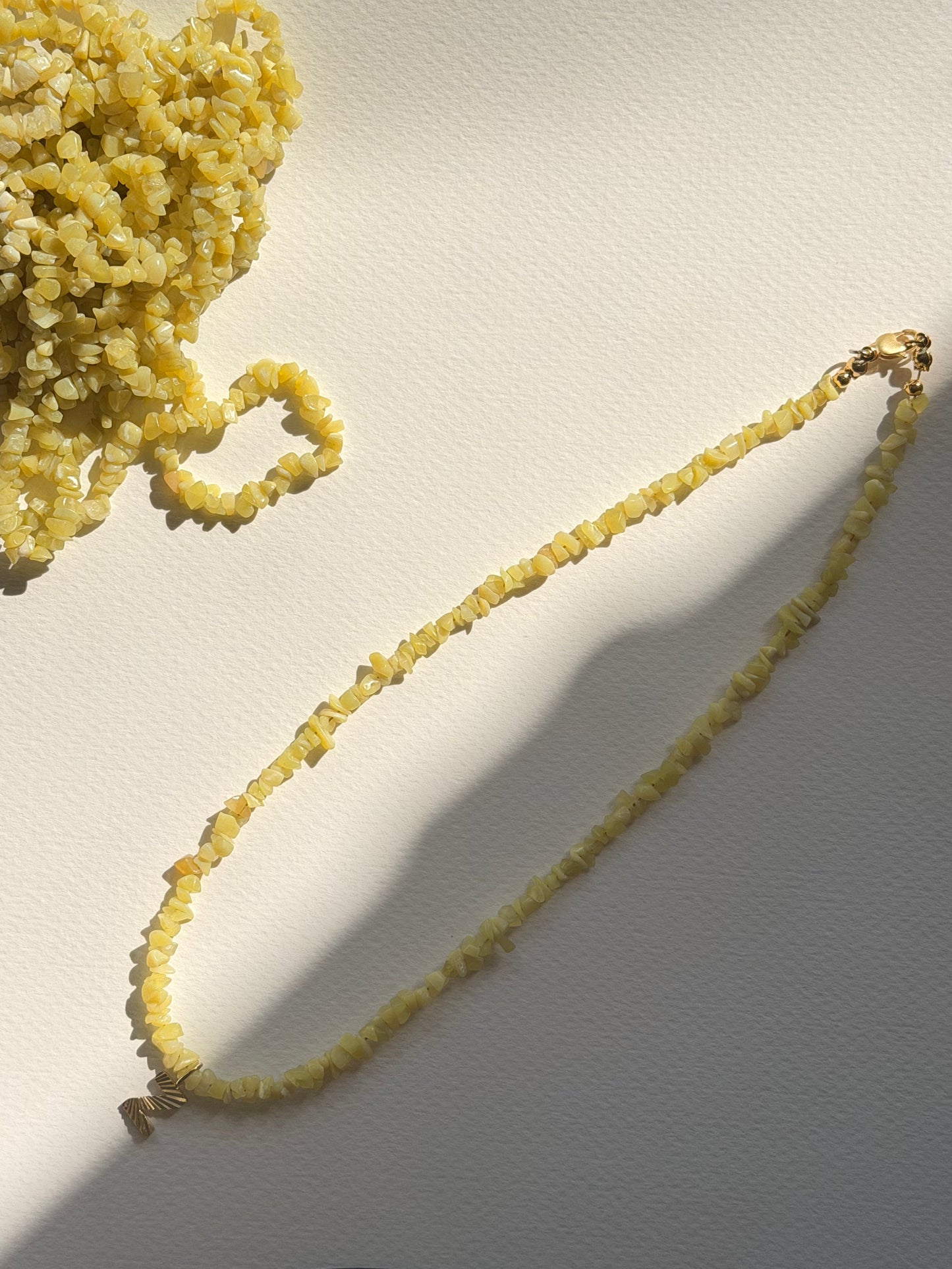 Kette Initial Gem yellow