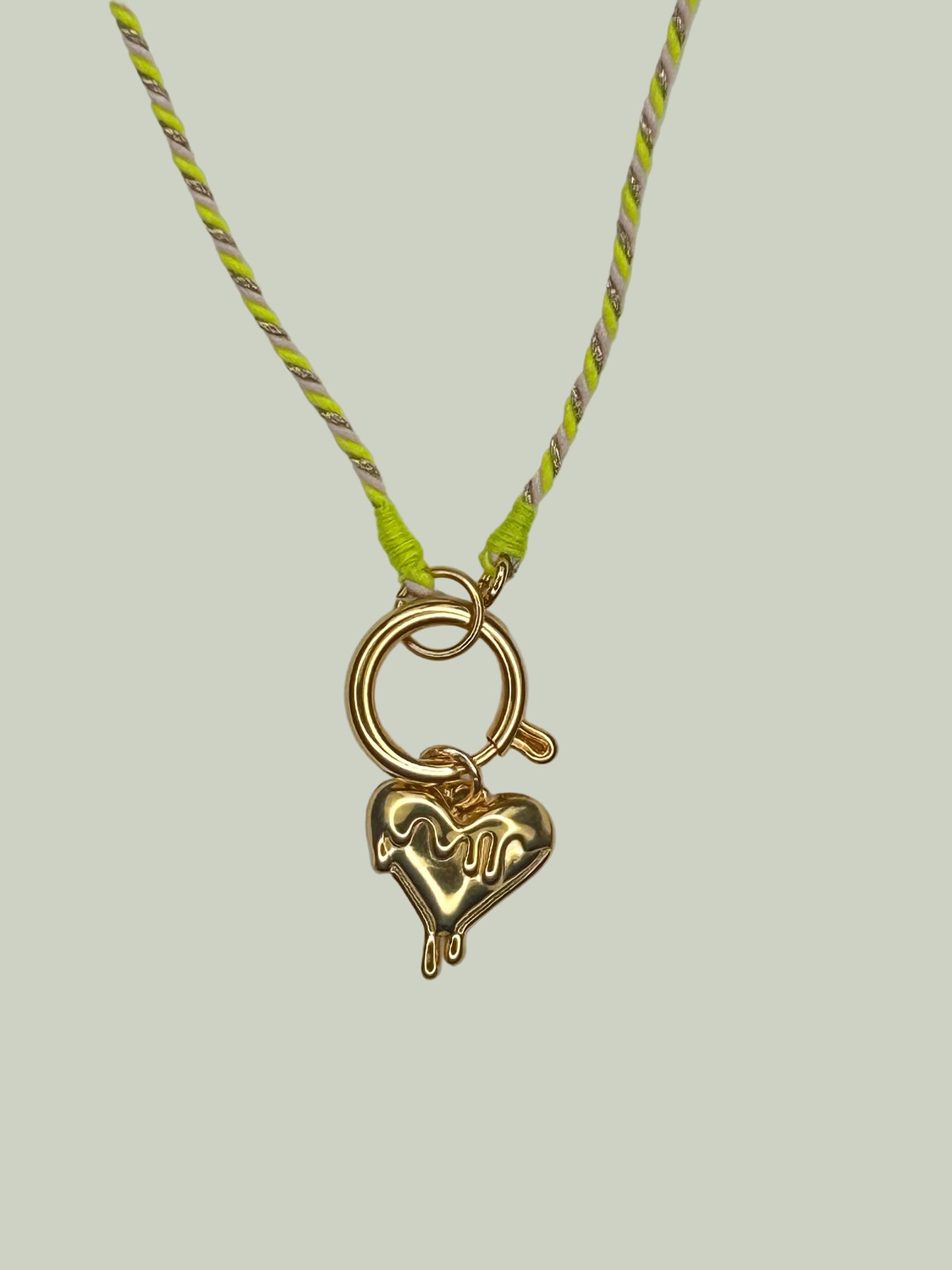 Charm melting heart gold