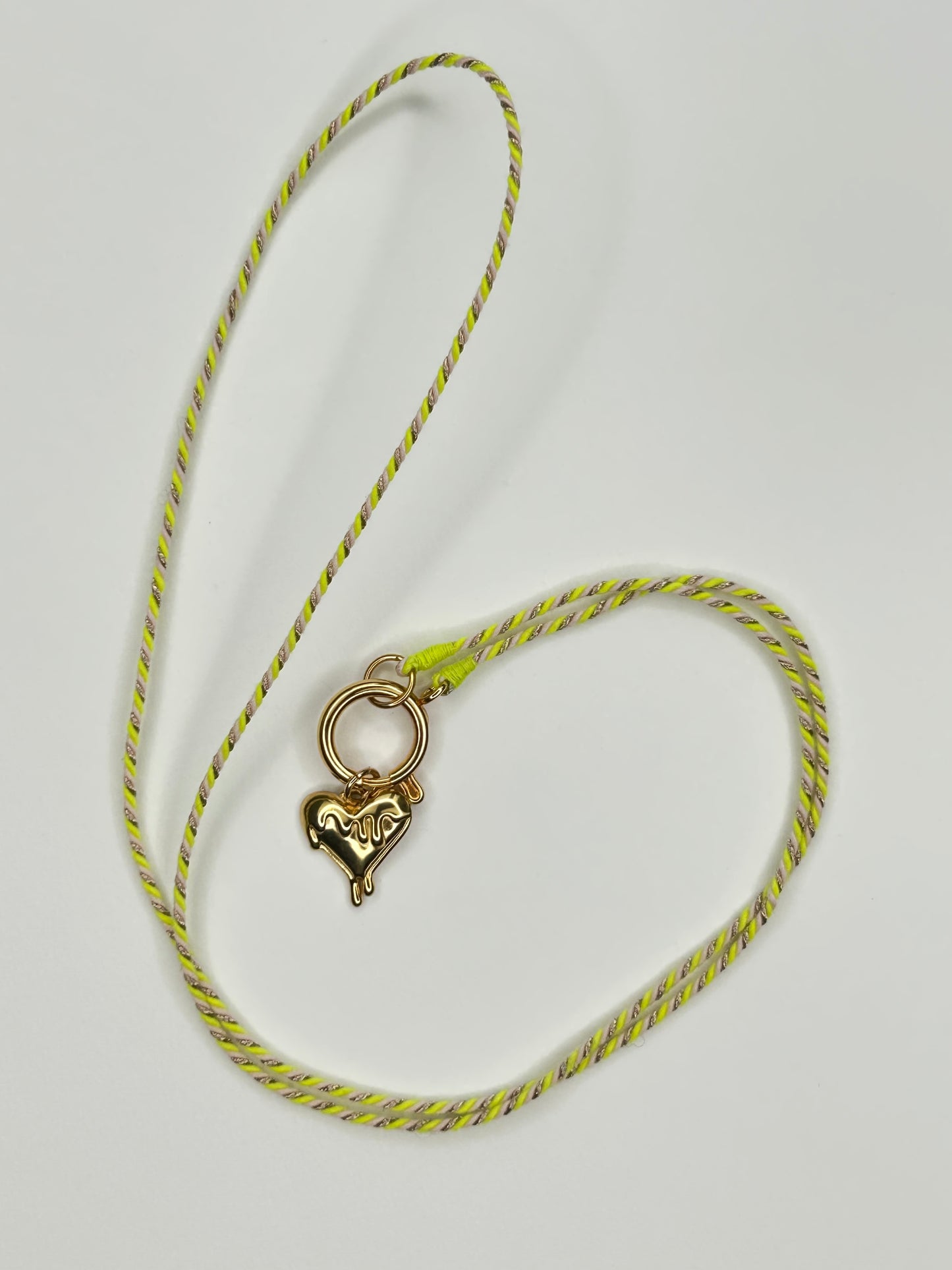 Charm melting heart gold