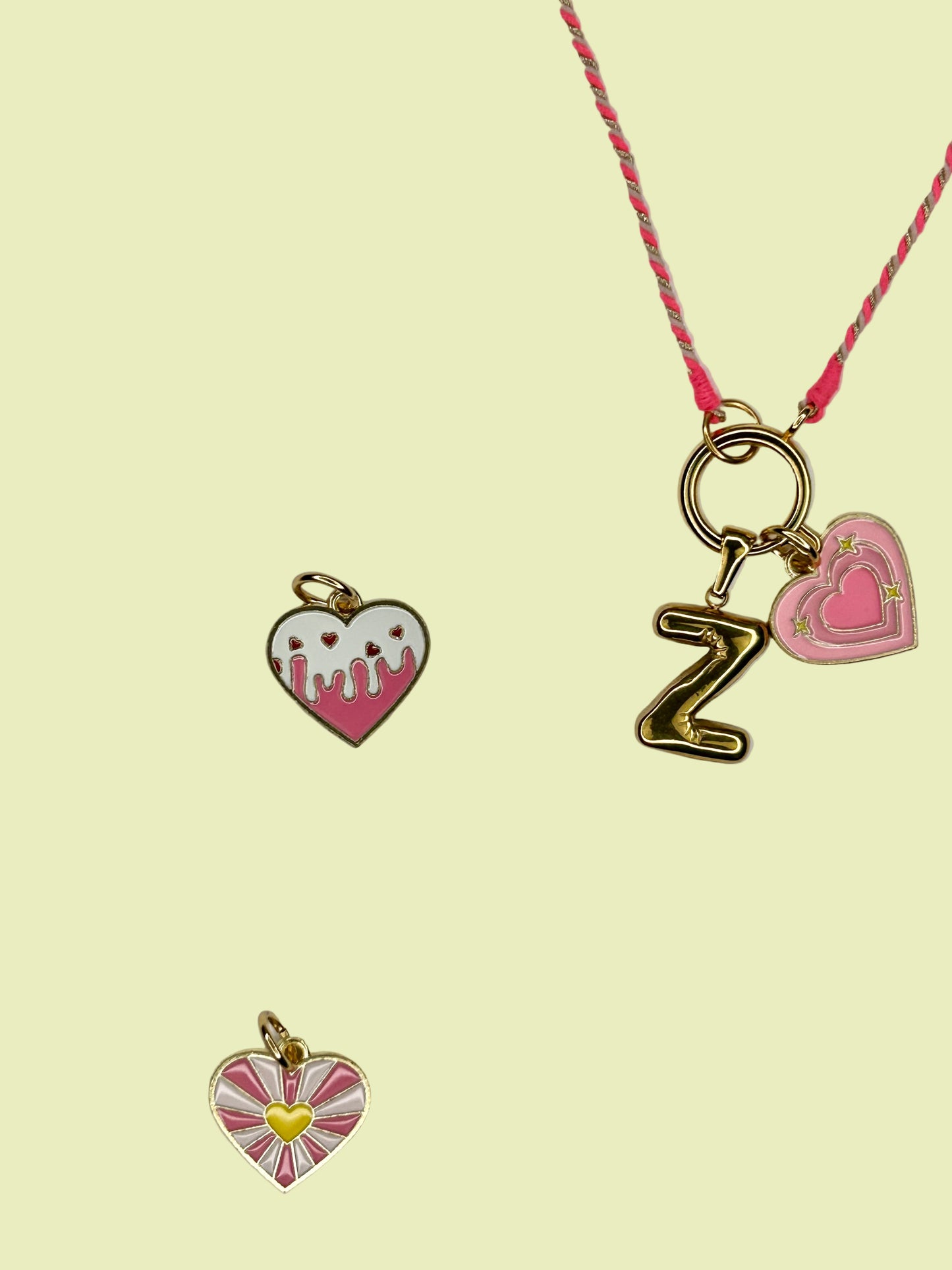 Charm Pink heart sun