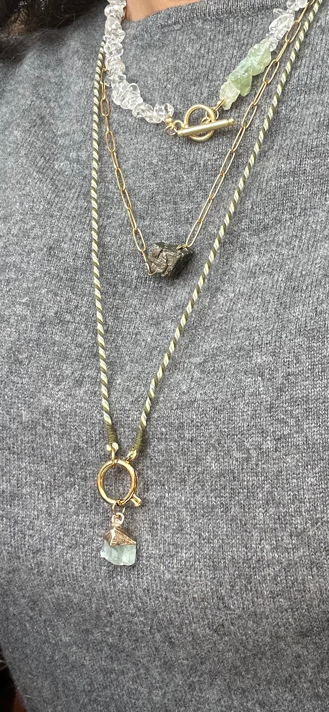 Kette Seethrough clear green