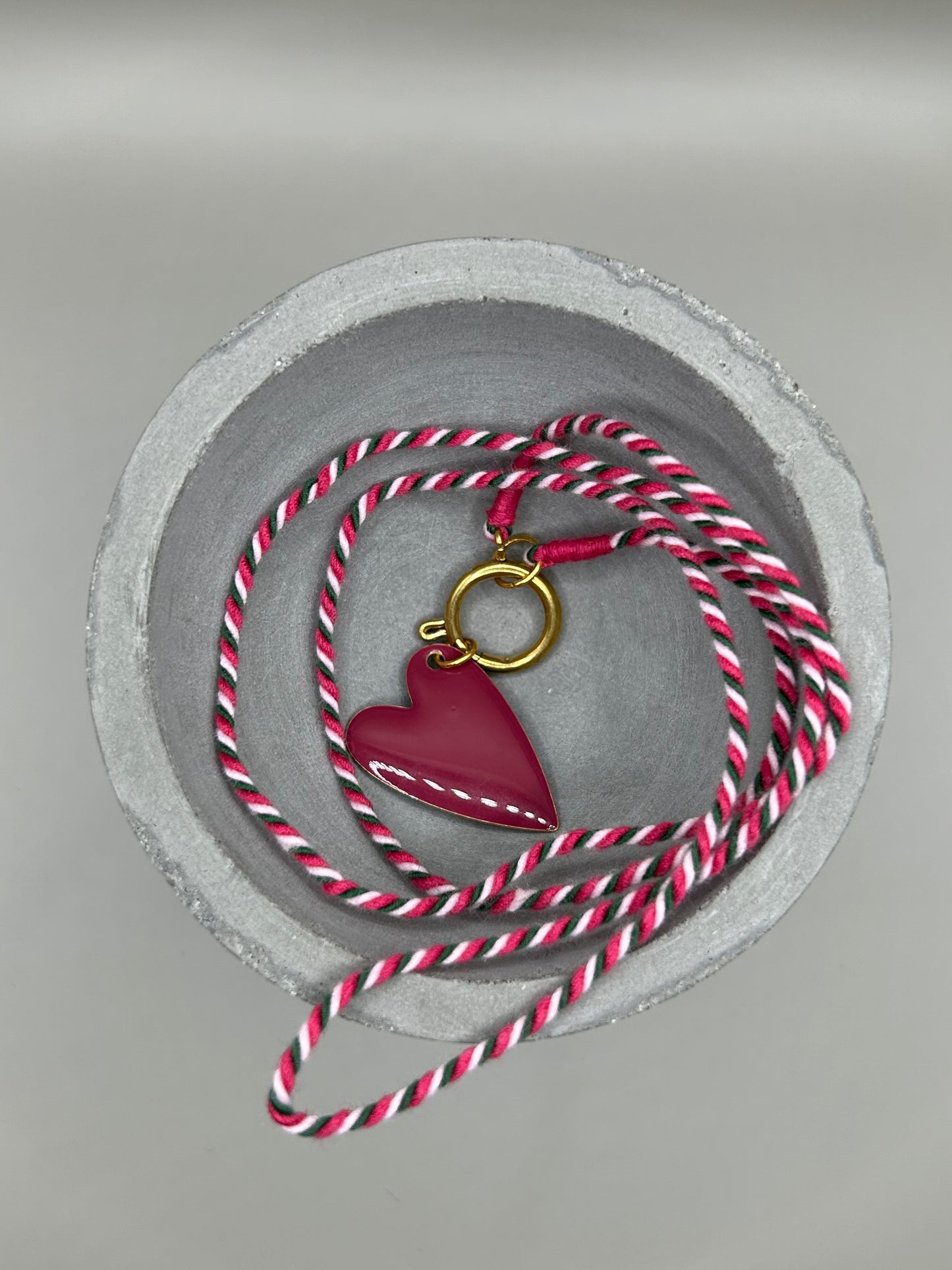 Kette Turnon India (pink rosé dunkelgrün)