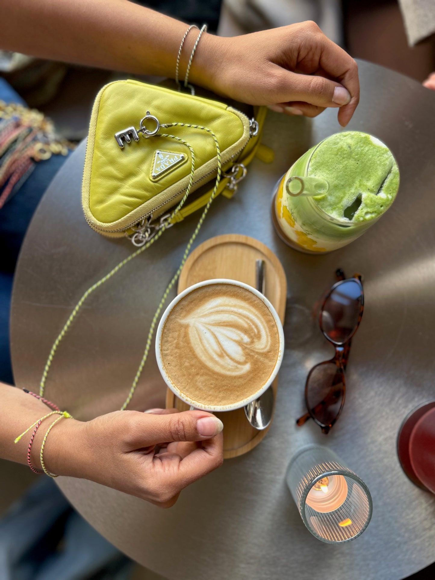 Armband Turnon (neongelb beige gold)