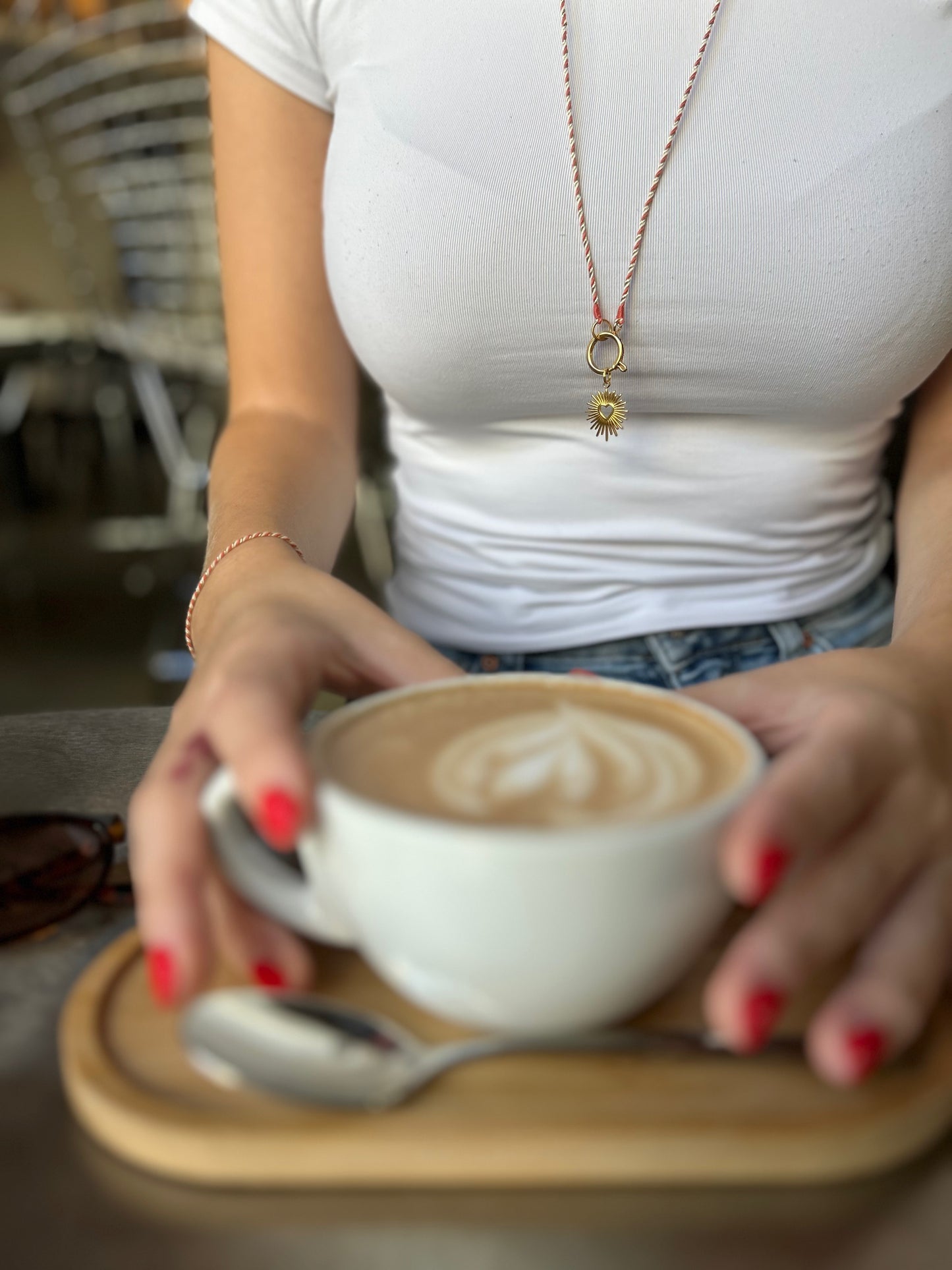Armband Turnon Peach (peach weiß gold)